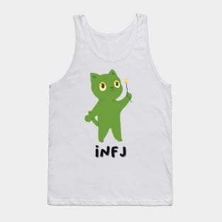 infj cat illustration mbti Tank Top